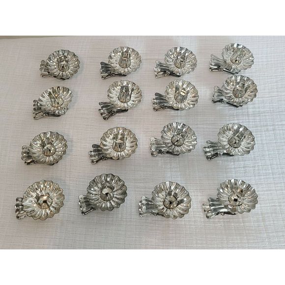 Vintage Tin Candle Holders 16 Clip-on Christmas